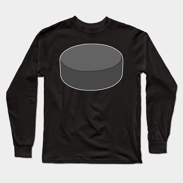 Hockey Puck Sticker Style Design Long Sleeve T-Shirt by aaallsmiles